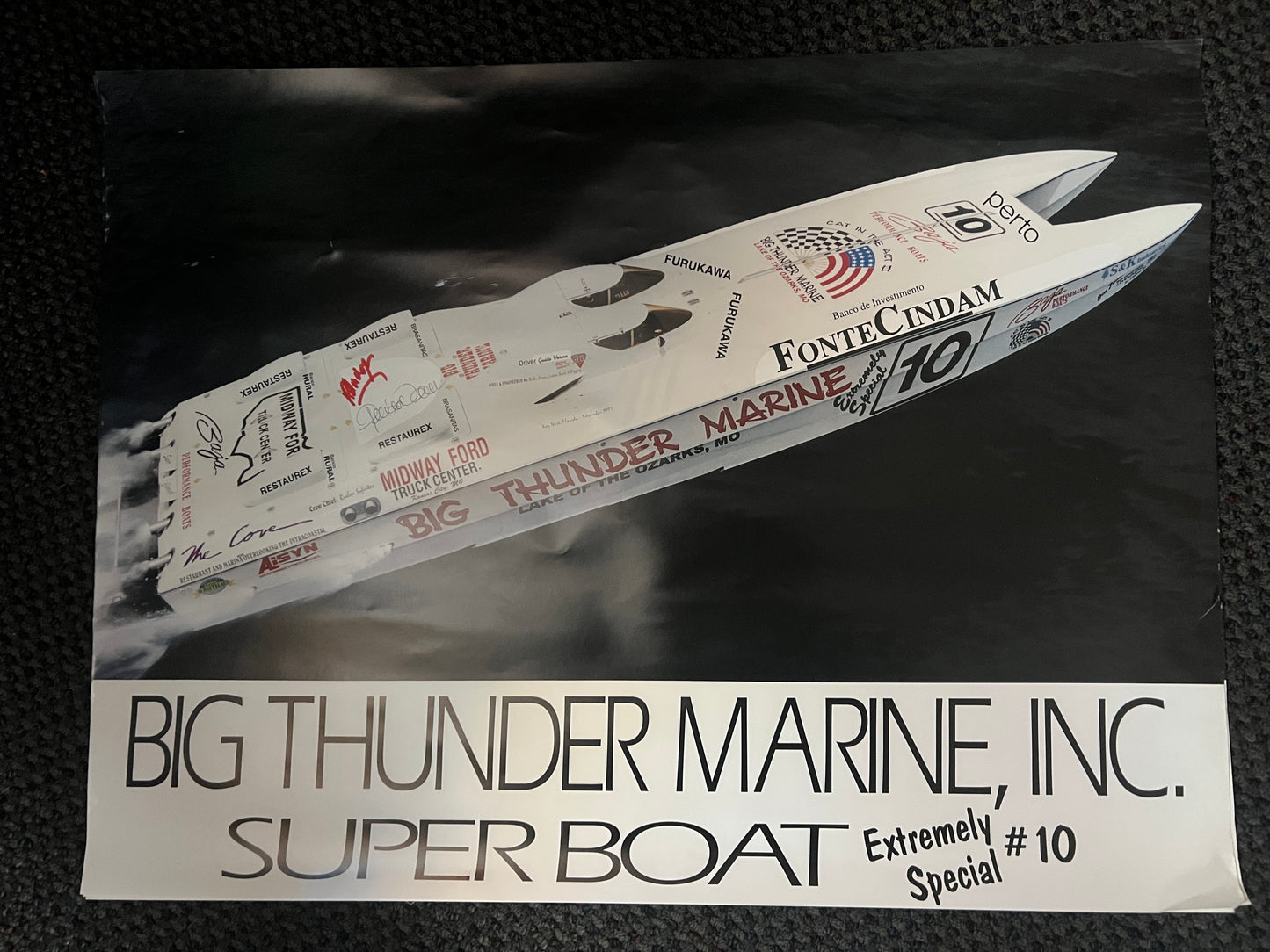 Big Thunder Marine signed Poster 18” x 24”