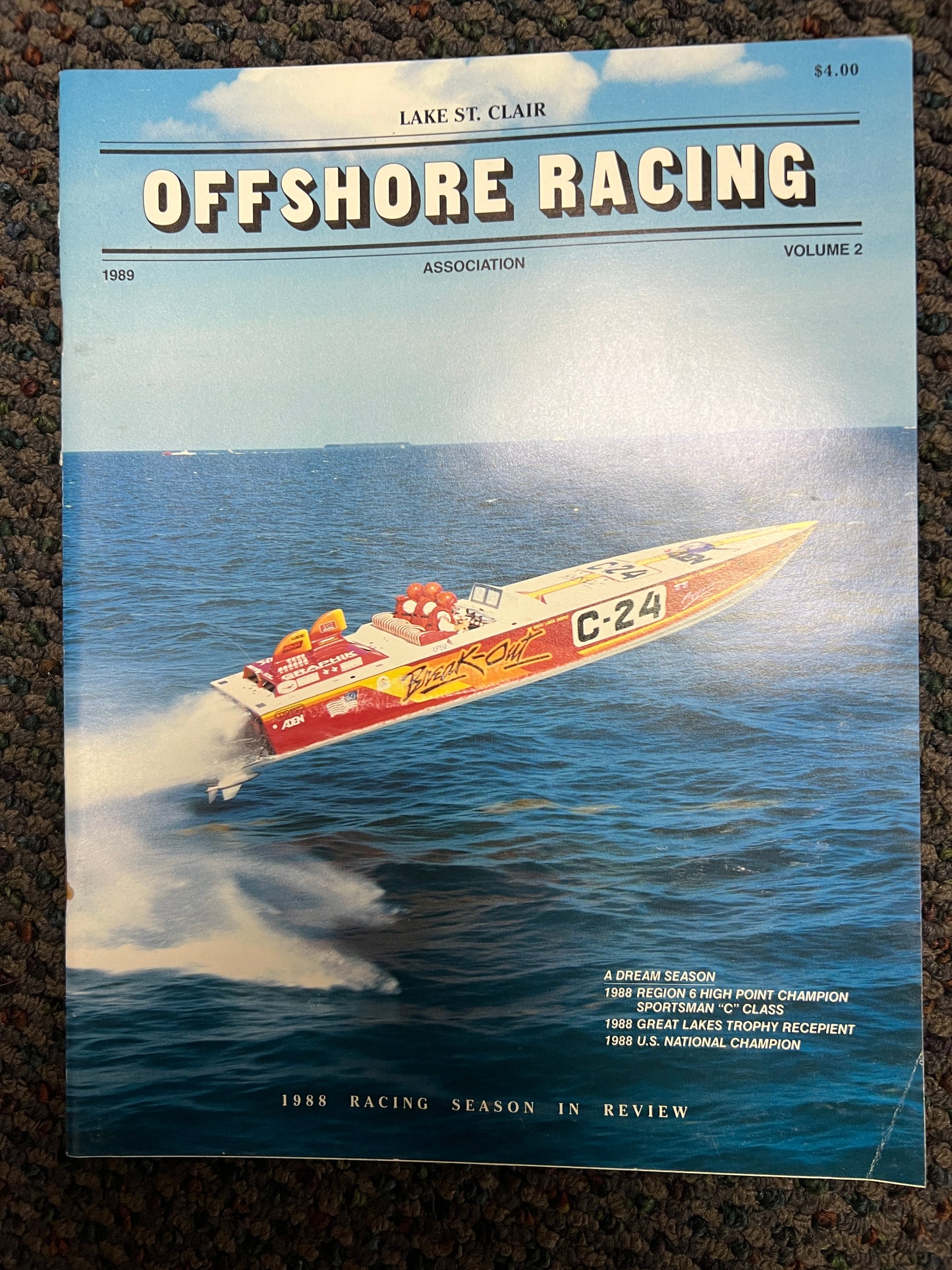 1989 Lake St Clair Association Offshore Racing Program 1988 Racing Season in Review