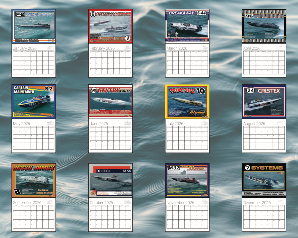 2026 NNRT Offshore Classic Calendar 11x14 12 month Glossy