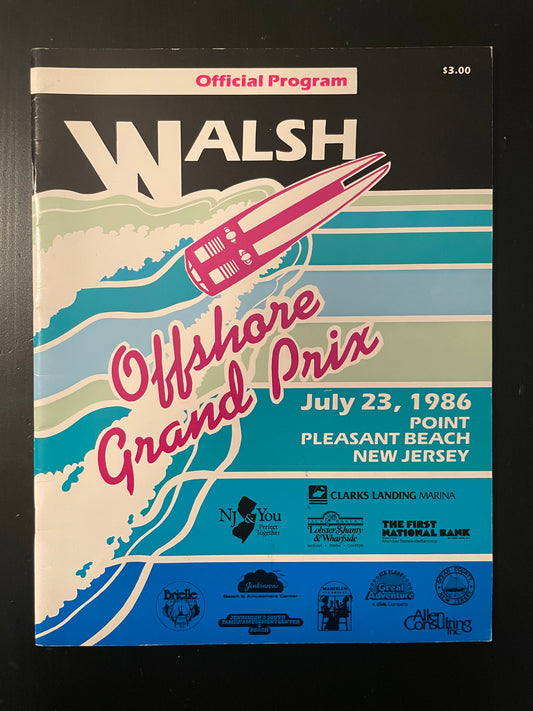 1986 Walsh Offshore Grand Prix program